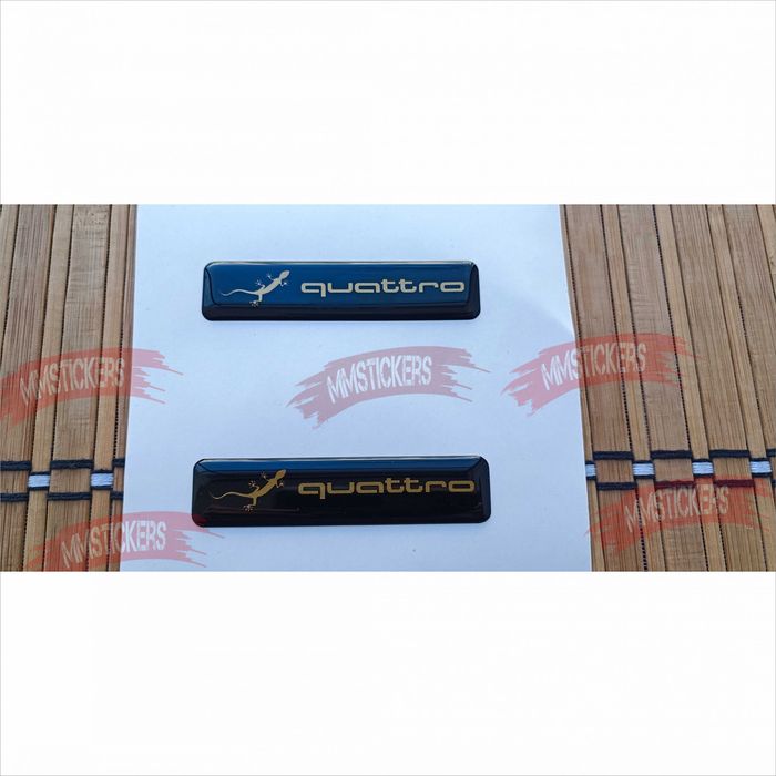 Обемен стикер AUDI quattro GOLD