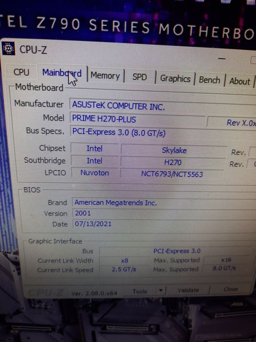 Дънна платка Asus H270-Plus CPU 6700