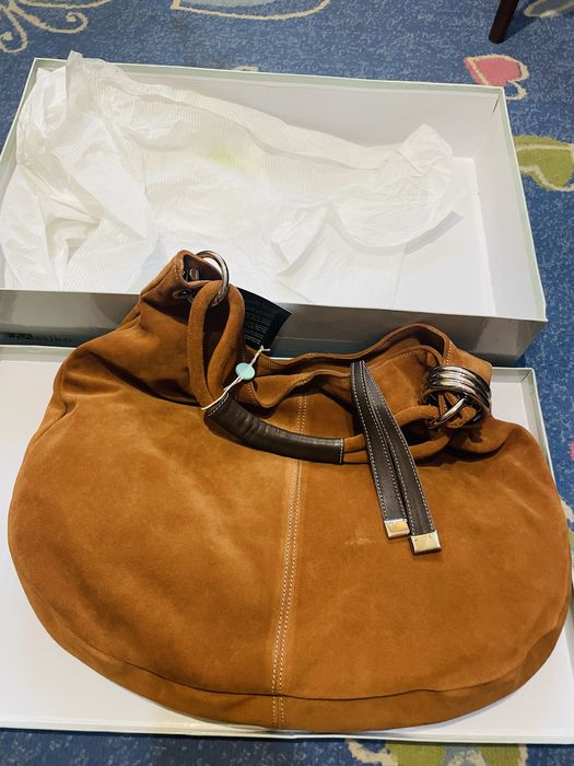 Сумка из настоящей замши