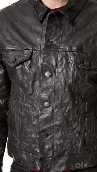 Мужская кожаная куртка J Brand Reid Washed Leather Jacket! Новая!