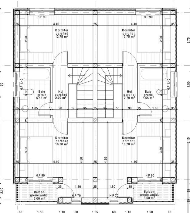 Duplex 3 Camere, 2 Bai, 250 Mp Teren, Vorovesti-Miroslava
