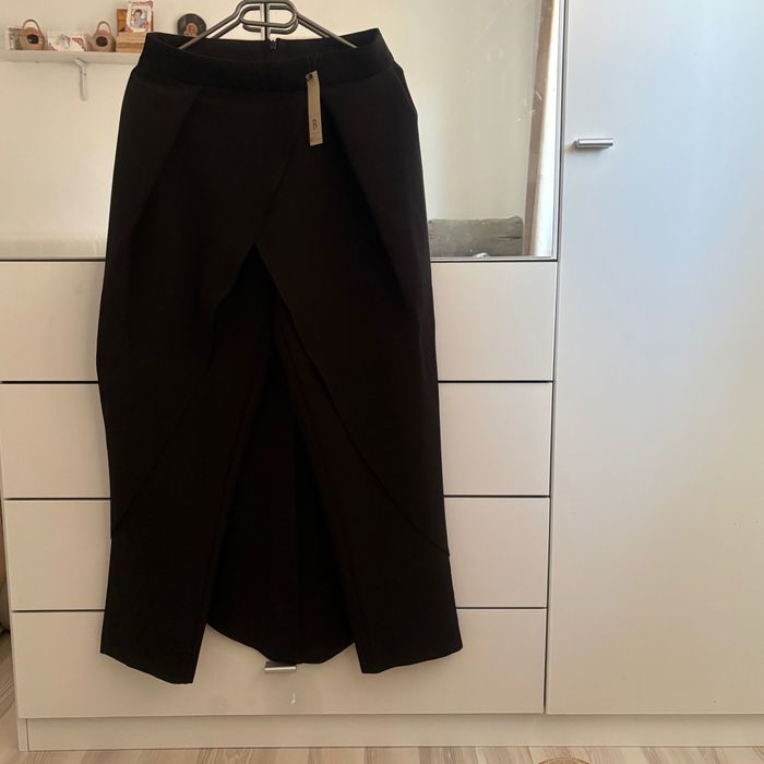 pantaloni conici cu fete suprapuse - Bluzat