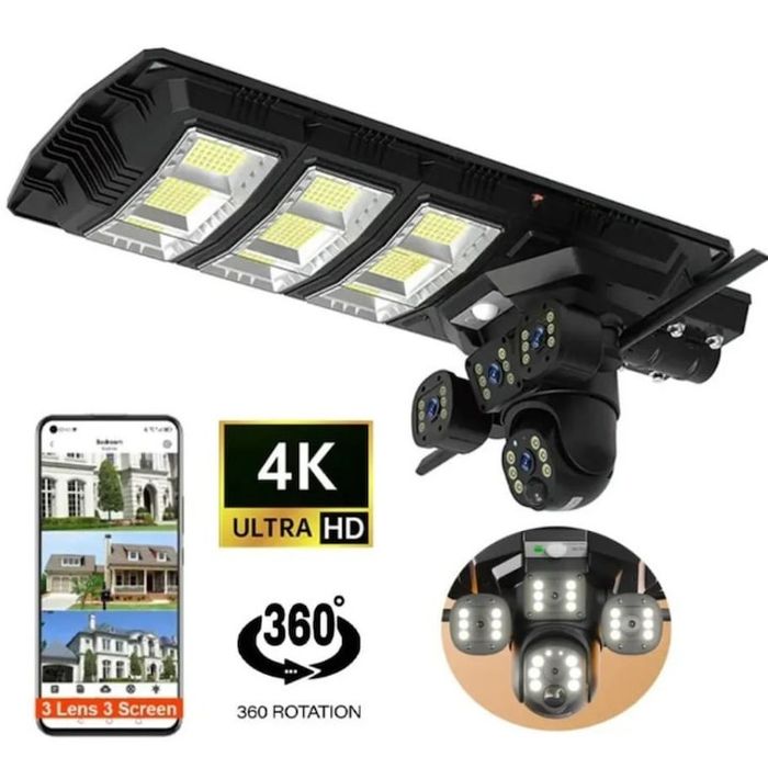 Lampa Solara cu Camera de Supraveghere XL SIM 4G, Aplicatie Mobila