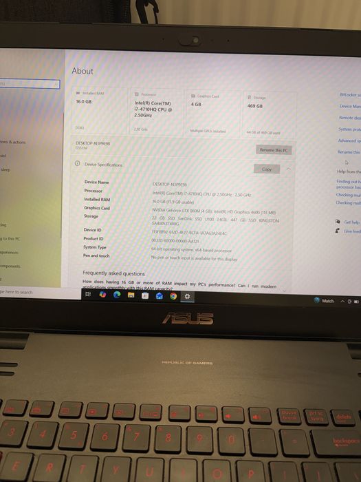 Laptop ASUS G551JM