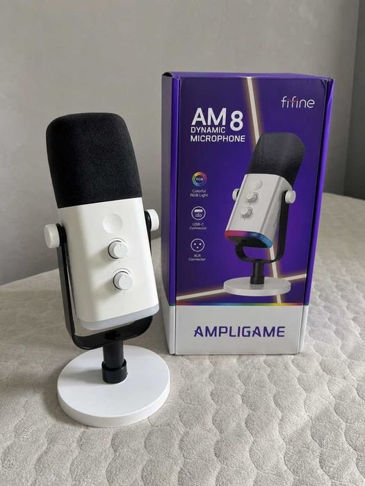 Микрофон Fifine AmpliGame AM8 white