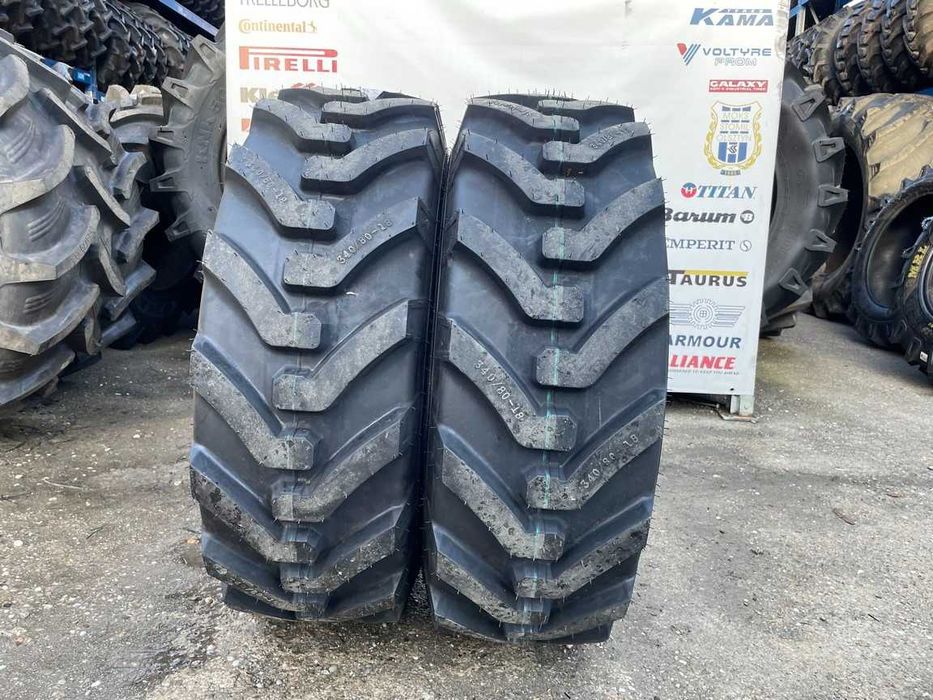 Anvelope noi 340/80-18 cu garantie marca OZKA pentru buldo fata