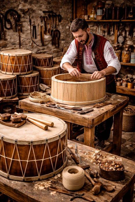 Изработка и ремонт на тъпани в  размери   от 12 до 22 инча.