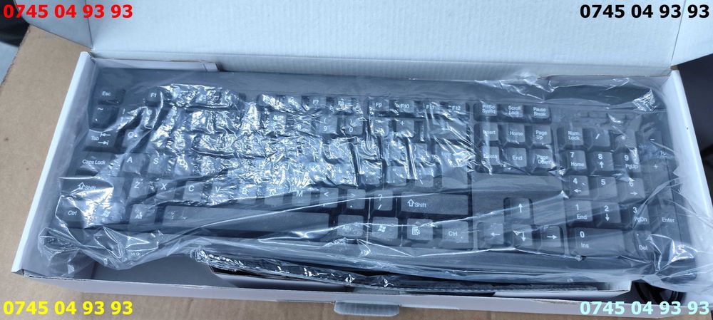 set tastatura mouse casti si pad noi in cutie