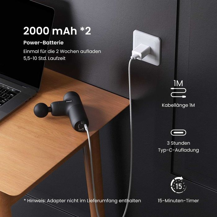 Mini pistol de masaj Mebak Pistol,negru,sigilat