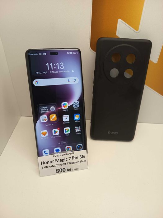 Honor Magic 7 Lite 8GB RAM/256GB/Titanium Black/Baterie: 100%/Stare excelenta! ID11235