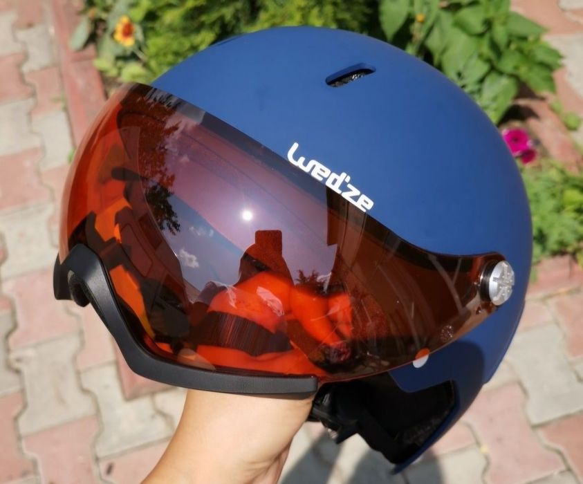 Cască de schi Wedze Feel 150 de culoare albastru mat, cu vizieră