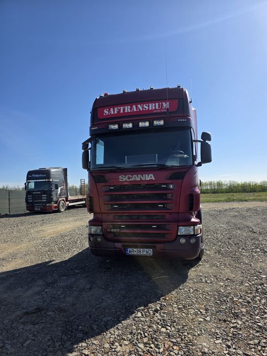 Vând Scania R 480 ,2007 4 Perini de aer pe spate, sau schimb cu Macara forestiera Z