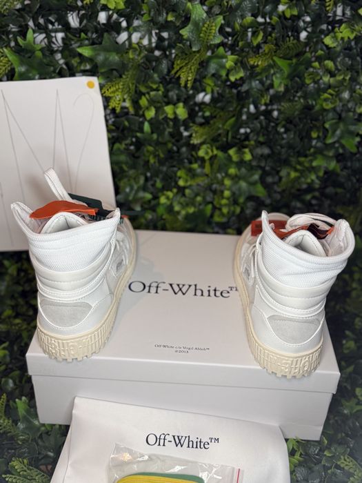 Adidasi OFF-WHITE Out Of Office Sneakers high Top court 3.0 full white