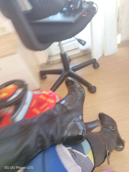 Ботуши естествена кожа 38 отлични