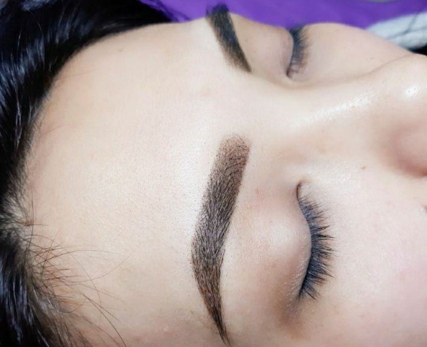 Растушёвка и микроблейдинг бровей