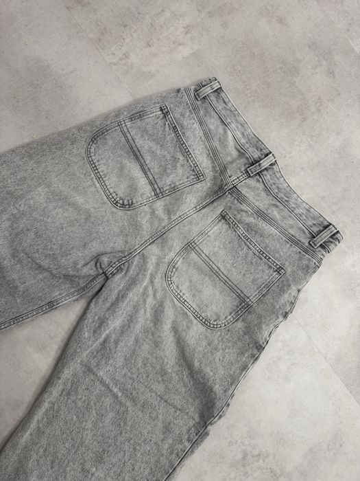 Pantaloni Bershka Gri Wide Leg Mărimea 42