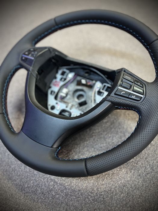 Volan piele Nappa Alcantara inel Bmw Seria 5 F10 F11 F07 F01 2010-2016