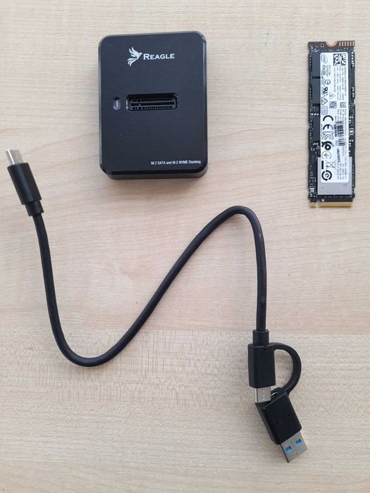 Adaptor Citire/Scriere 2-in-1 M.2 NVMe + SATA NGFF SSD cu M si B+M Key, SuperSpeed USB-C 3.2 Gen 2 10Gbps – 140 Lei