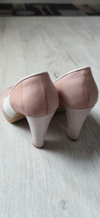 Дамски обувки Francesca Visconti, розово/бяло, ест. кожа, номер 36