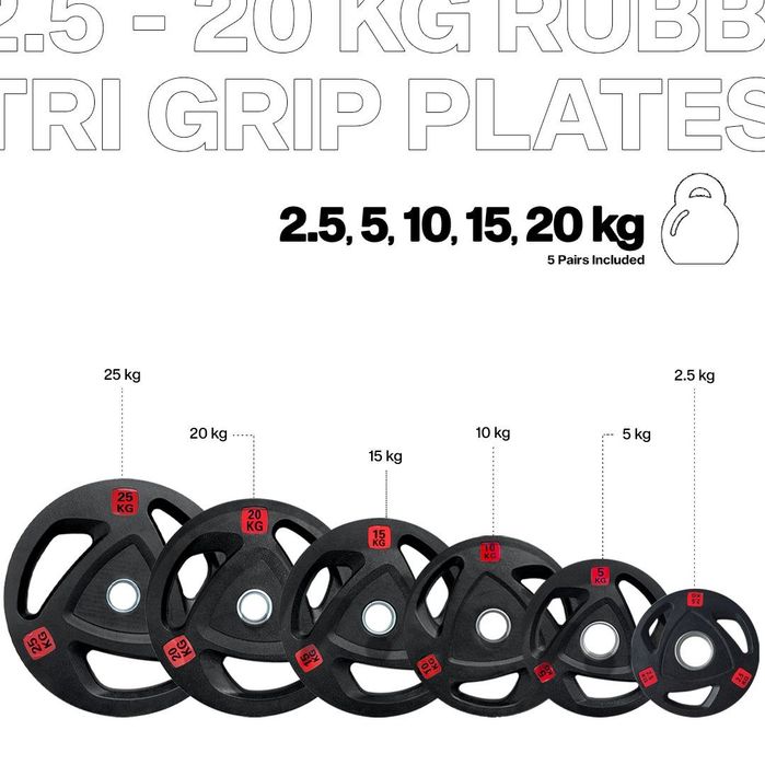 Блины резиновые 2.5 кг до 25 кг