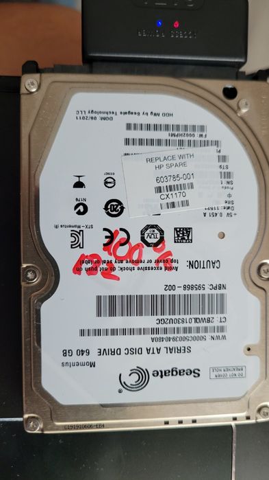HDD Hard Disk ST9640320AS Seagate 640 GB - 100%
