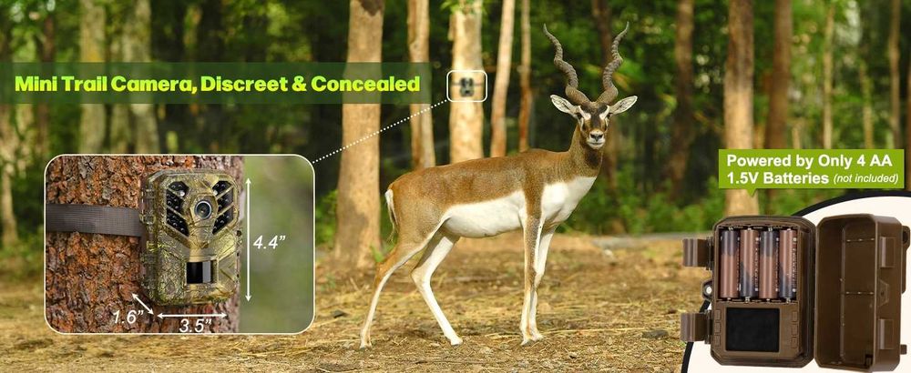 Ловна камера Coolifepro WiFi Bluetooth с приложение, 48MP + КАРТА 32GB