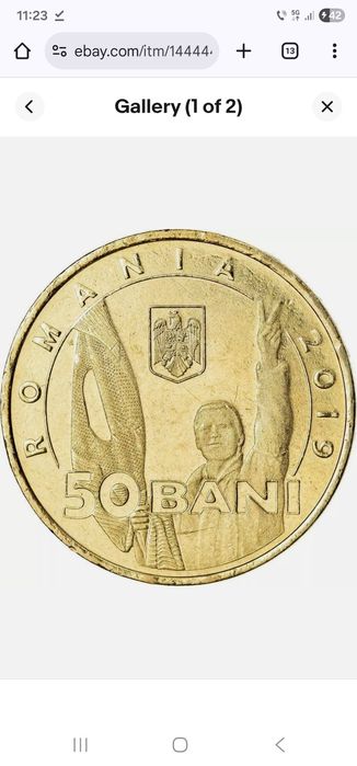 Moneda 50 de bani 2019 1989