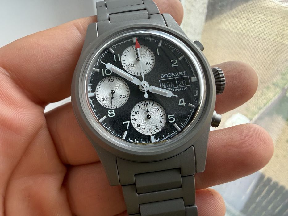Ceas B. Landmaster Panda Titan automat NOU schimb cu sinn omega breitling