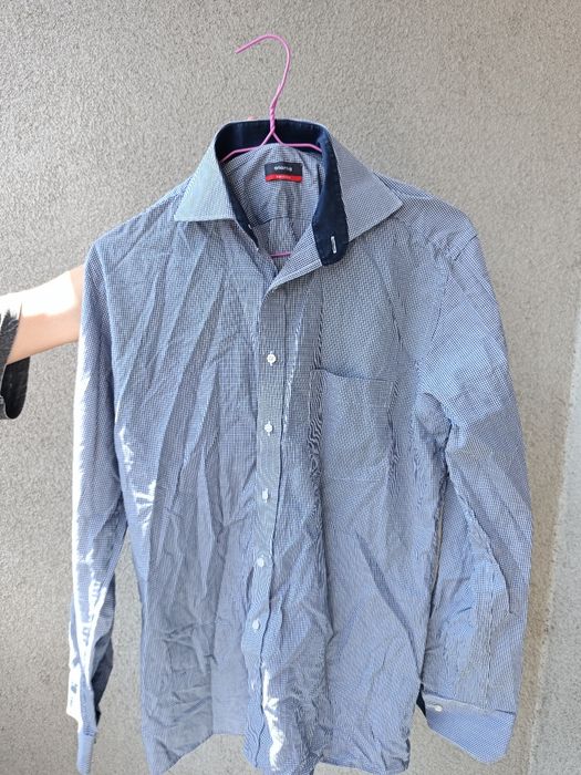 Мъжка синя карирана риза