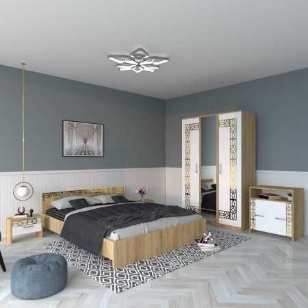 Elitdecor.ro- Dormitor Star Daria gold de la 1599lei+transport gratuit cu verificare colet