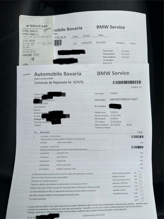 Bmw Seria 5 520D 190CP(B47-G30)~06/2016~Bord digital~HUD~Navi M~Camere