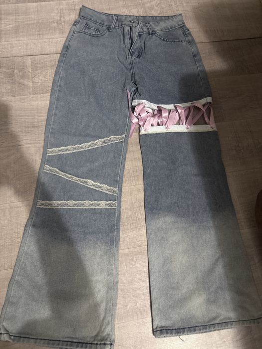 Джинсы голубые L