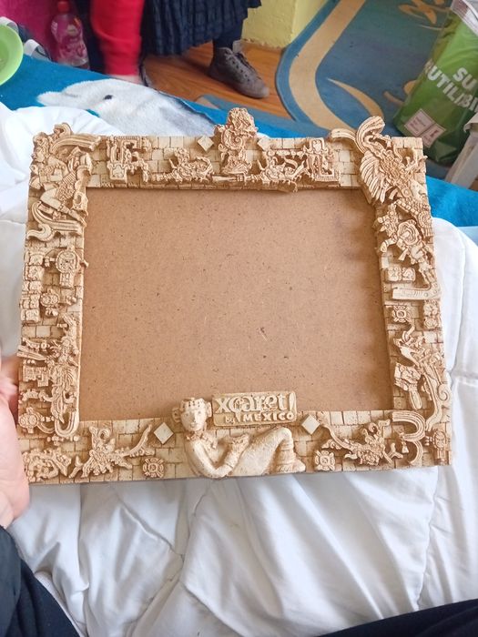 Ramă foto decorativă stil mayaș – suvenir Xcaret Mexic
