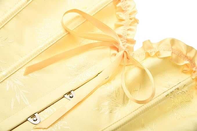 Елегантен Секси корсет с връзки Жълт размер С М