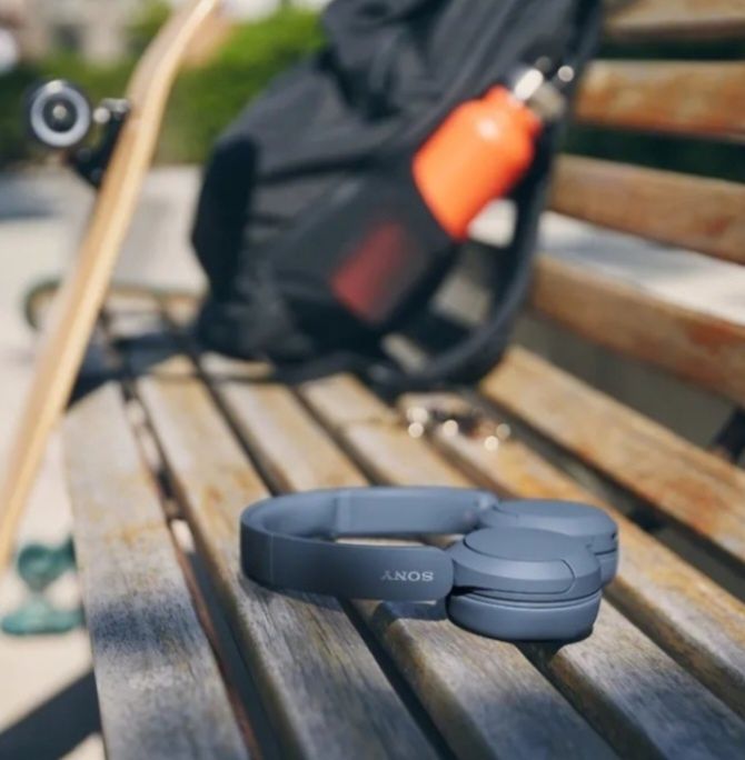 Наушники Sony голубые