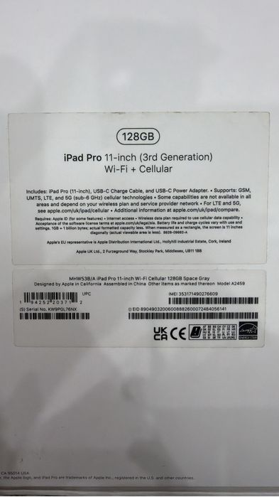 Aplle IPad pro11 wi fi +cellular