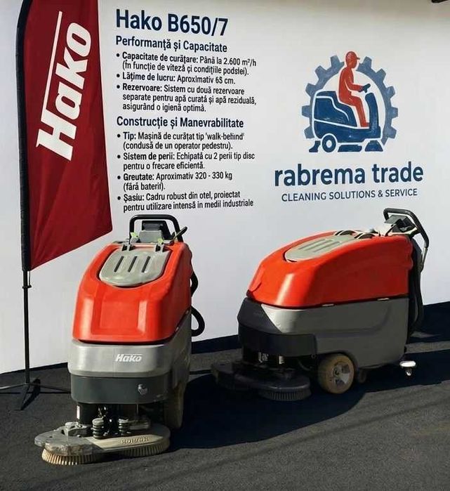 Inchiriez Echipamente Curatenie Hako B70 & B750R  Asiguram Service