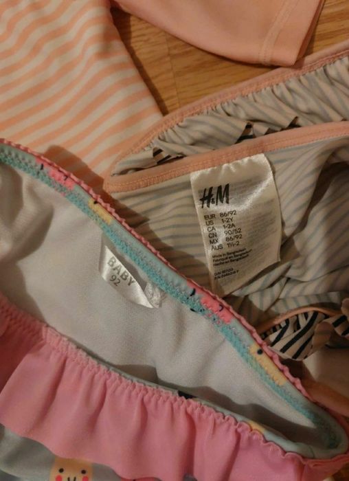 Lot plaja costume baie protectie UV, pentru 1-2 ani marime 86-92.