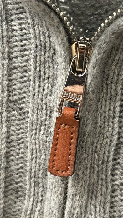 Pulover Polo Ralph Lauren gri, quarter-zip