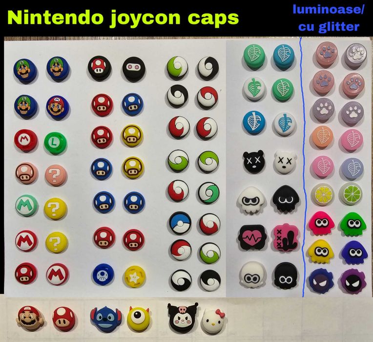 Nintendo Oled, husa, folie, joycon caps
