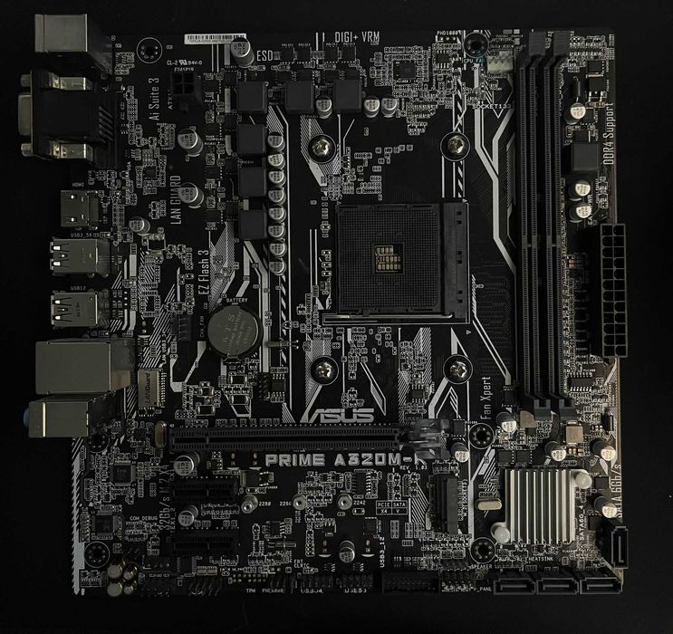Дъно PRIME A320M-K+ AMD Ryzen 7 2700X +16gb ddr4(2x ted 8gb ddr4 3200)