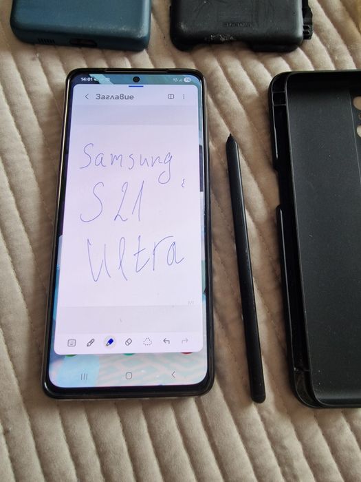 Перфектен Samsung S21 ultra 12gb ram / 256gb rom