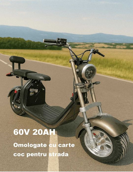 Scuter electric Harley baterie 20 Ah red