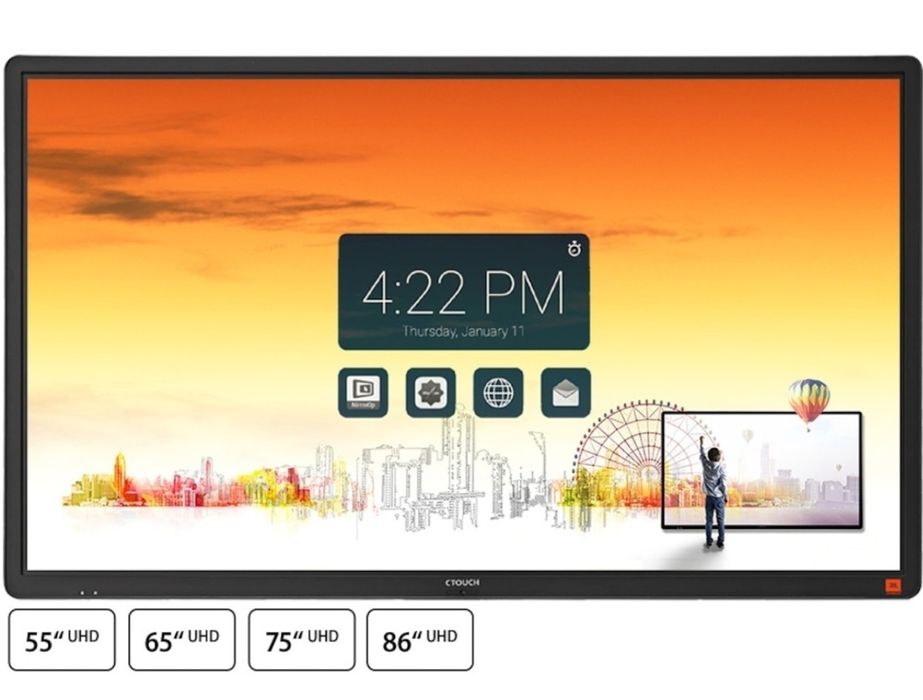 Display Interactiv Ultra HD CTOUCH Leddura 2Share 65inch Wireless Sharing 32 puncte touch