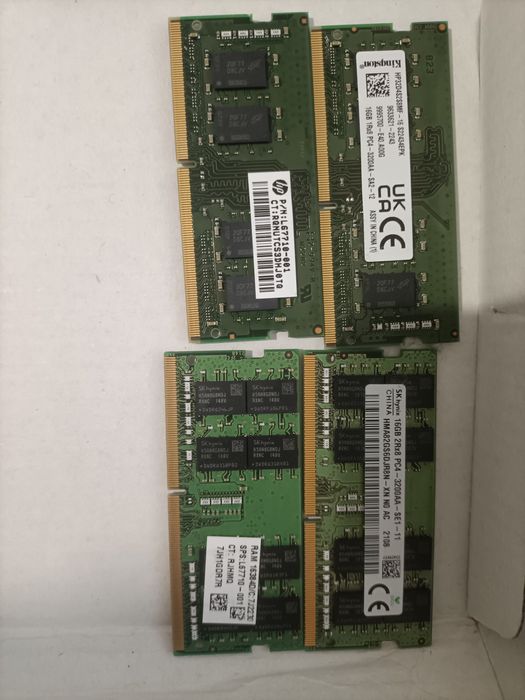 2xmemorie ram laptop sodimm 16gb ddr4 3200 mhz second hand diverse mod
