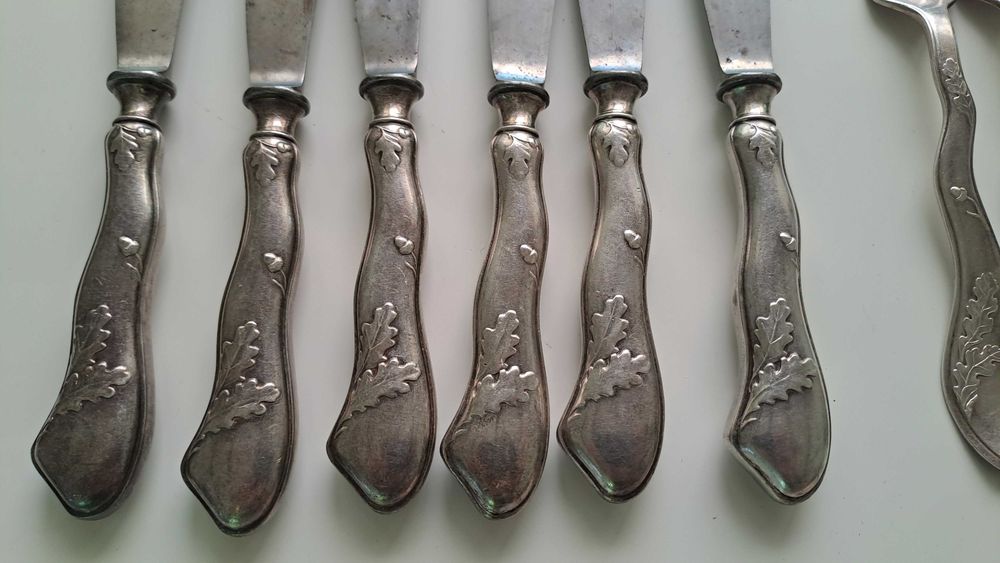 Set tacamuri placate argint pe alpaca art krupp berndorf