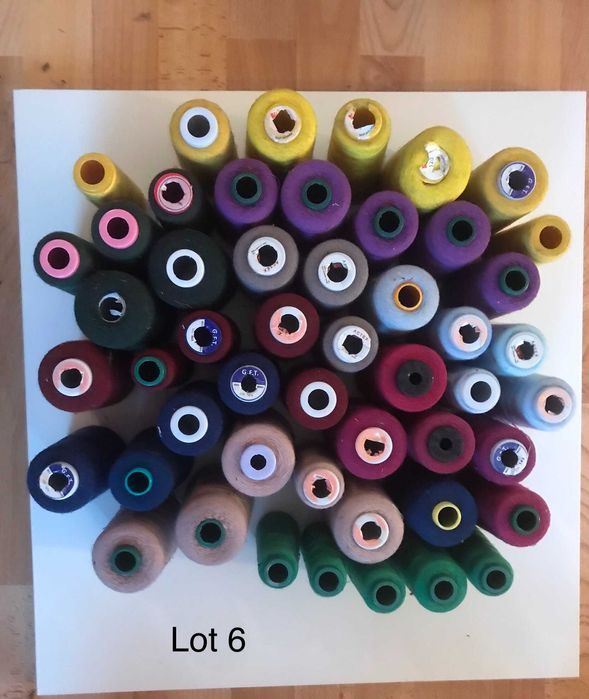 Ata cusut finete 120 - Lot 50 conuri, diverse culori