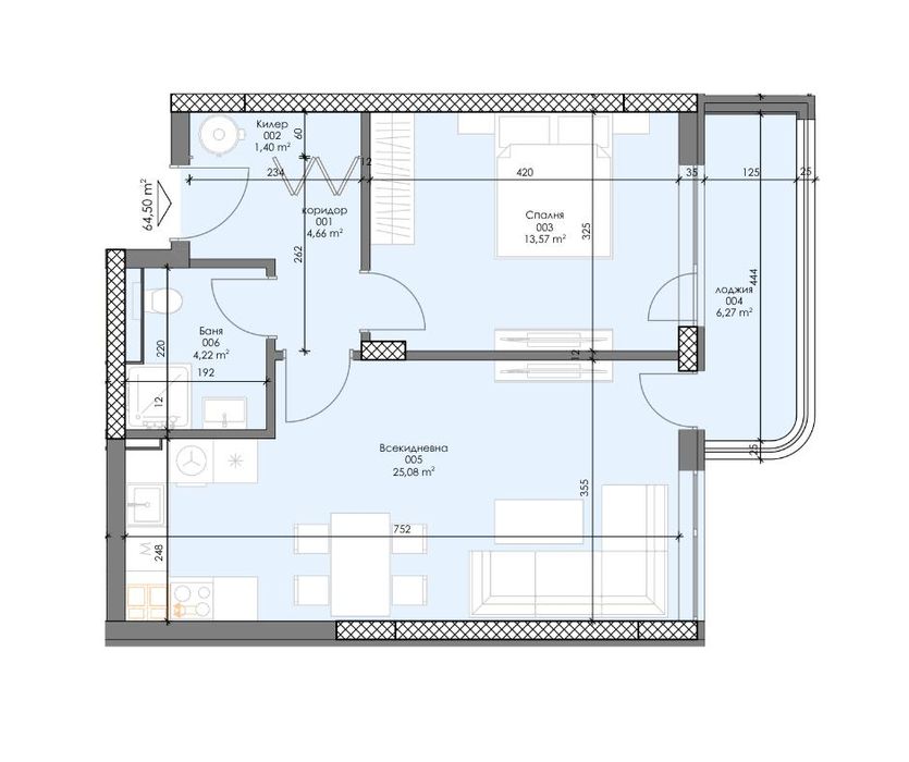 Двустаен за продажба в Зона Б-5