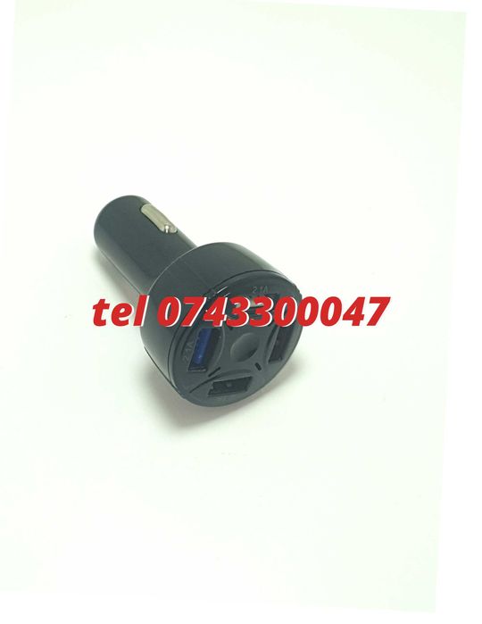 Incarcator Universal Masina Auto 4 Porturi Bricheta Usb Qc Fastcharge
