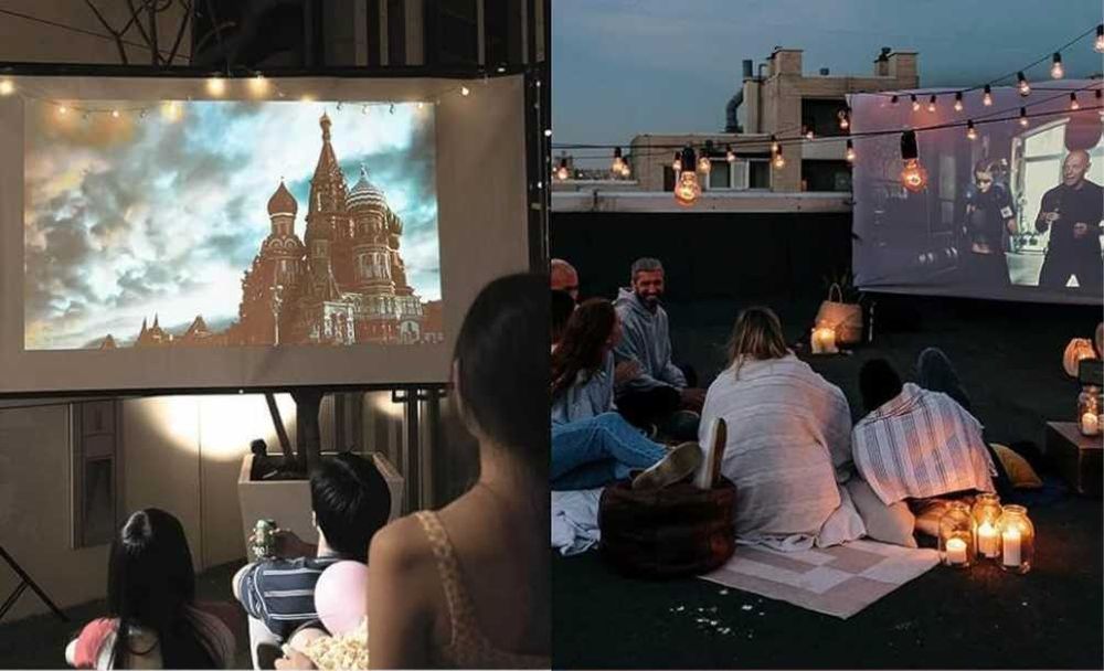 К1 Видео проектор,Max 4K,Android 11,авто фокус,WiFi6,BT5,батерия,лампа